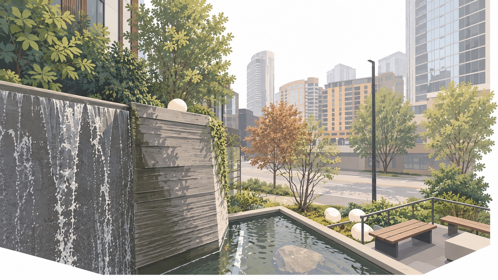 re:Invent Waterfall Garden